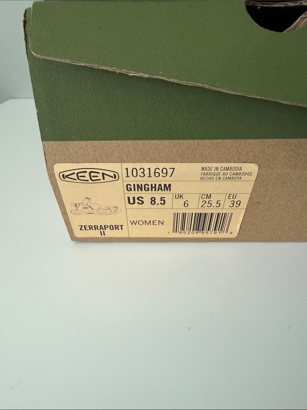 Keen Zerraport ll - Black Gingham US W 8.5 - Picture 11 of 12